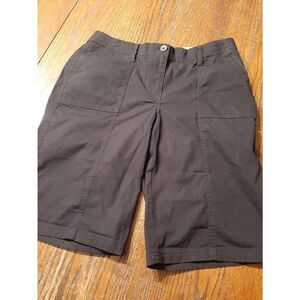 New Size 00 Chicos Black Cotton Poplin Cargo Shorts NWT Fits Size XS Size 2